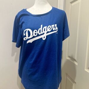 Fanatics Blue and White Dodgers Short Sleeve Tee